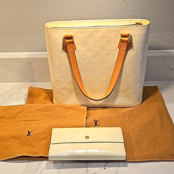 Set! Louis Vuitton Houston Vernes Tote Yellow with Matching Wallet - Picture 2 of 11